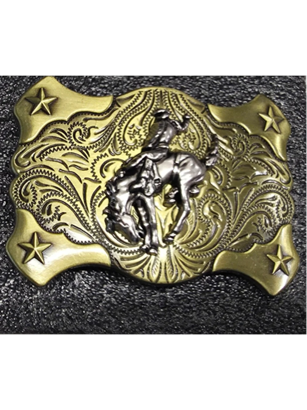 New Western Cowboy Bucking Horse Belt Buckle Brass Bronze Silver Tones Rodeo